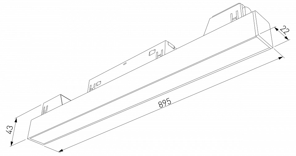 Встраиваемый светильник elektrostandard slim magnetic a067375