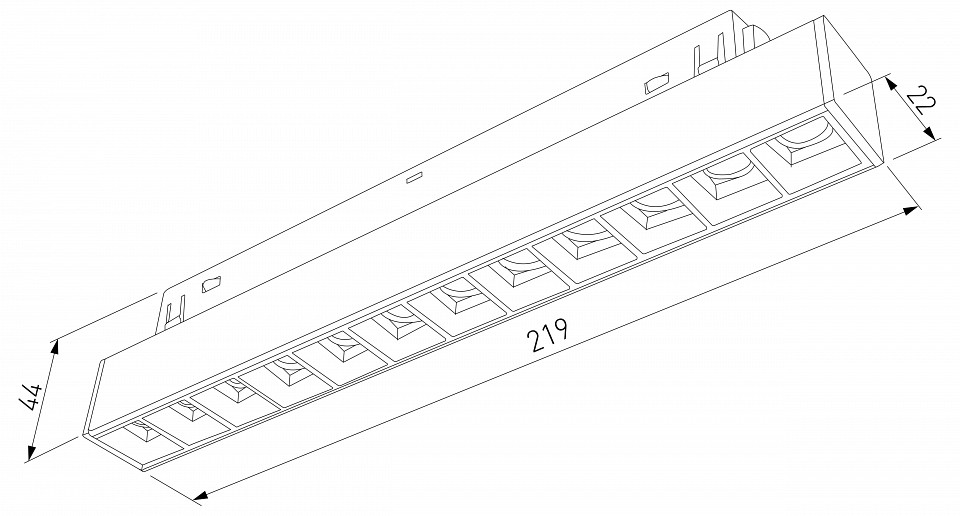 Встраиваемый светильник elektrostandard slim magnetic a067376
