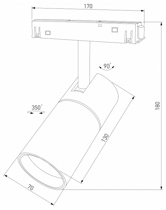 Светильник на штанге elektrostandard slim magnetic a067380