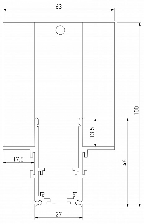 Соединитель угловой внутренний для треков встраиваемых elektrostandard slim magnetic a067498