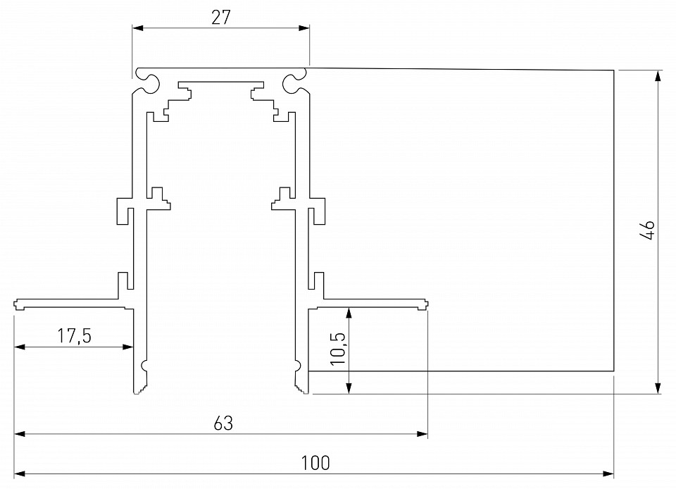 Соединитель угловой l-образный для треков встраиваемых elektrostandard slim magnetic a067509