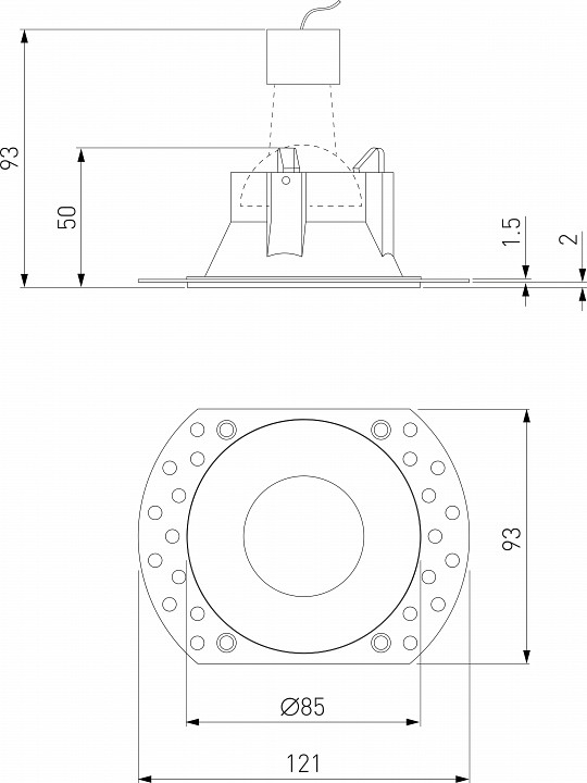 Встраиваемый светильник elektrostandard renzo a067527