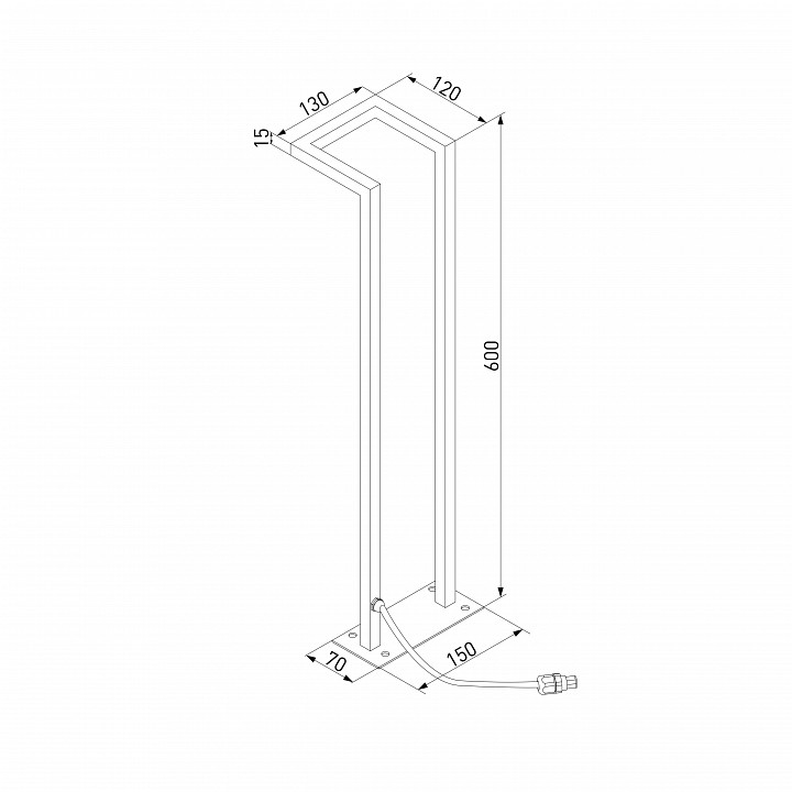 Наземный низкий светильник elektrostandard stels 35180/s