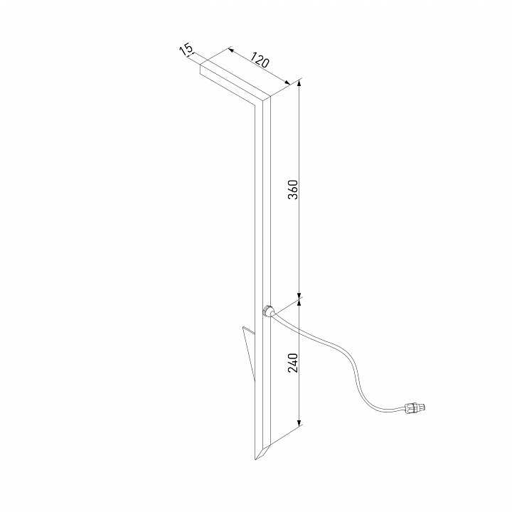 Наземный низкий светильник elektrostandard stels 35181/s