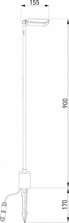 Наземный низкий светильник elektrostandard joli joli (35182/f) черный