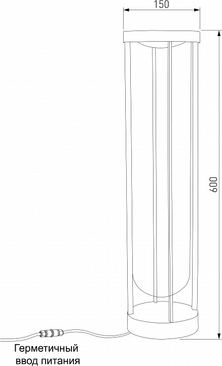 Наземный низкий светильник elektrostandard ritz ritz (35183/f) черный