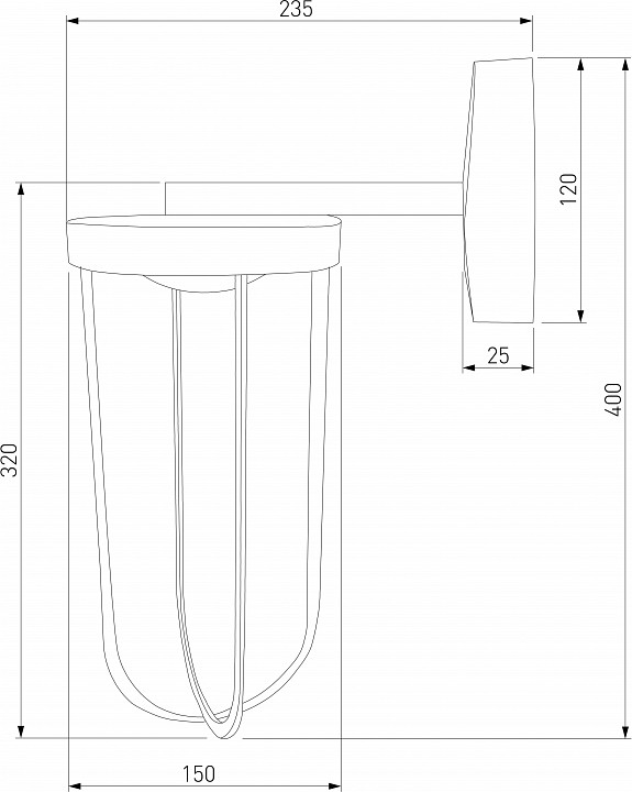 Светильник на штанге elektrostandard ritz ritz (35183/d) черный