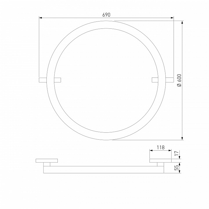 Накладной светильник elektrostandard slim magnetic a068912