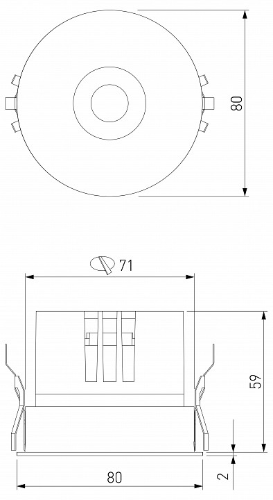 Встраиваемый светильник elektrostandard bliss a069406
