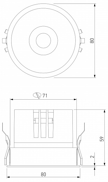 Встраиваемый светильник elektrostandard forte a069411