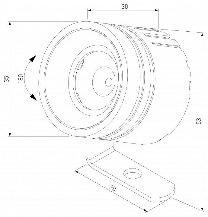 Настенный прожектор elektrostandard landscape a070269