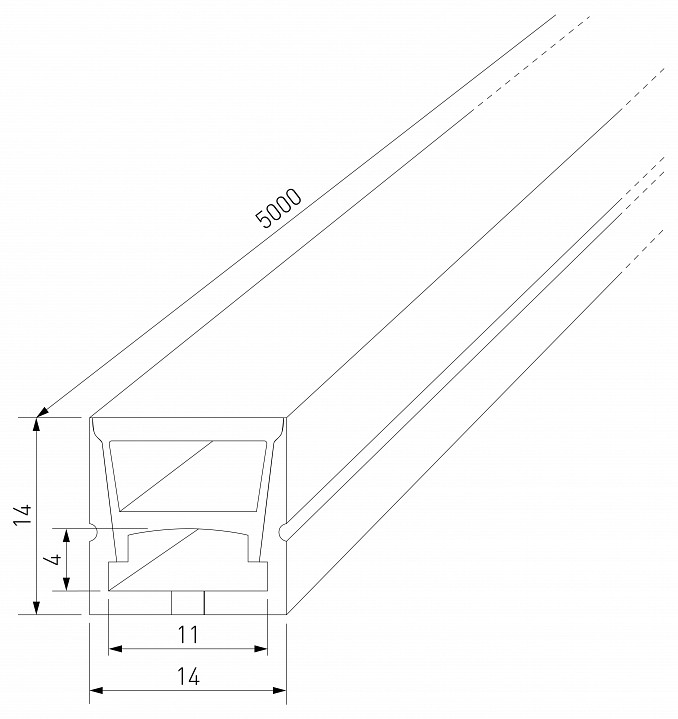 Короб накладной гибкий elektrostandard ll-2-alp026