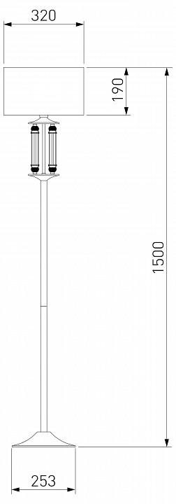 Торшер eurosvet adagio 01046/1 сатин-никель