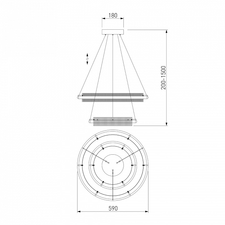 Подвесной светильник eurosvet imperio 90241/2 белый/ серебро smart