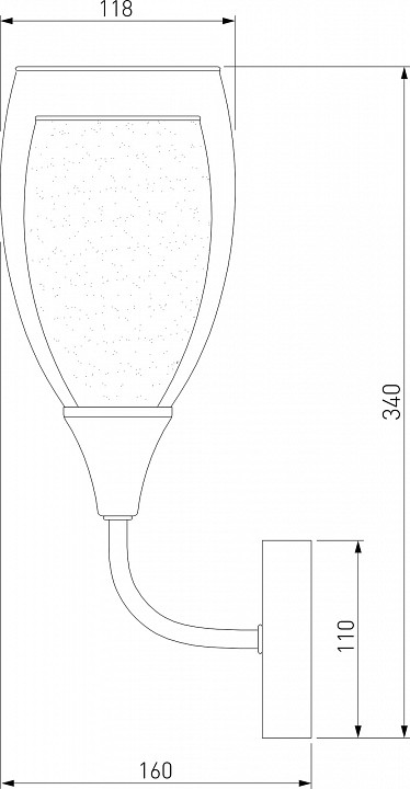 Бра eurosvet cosmic 50285/1 золото