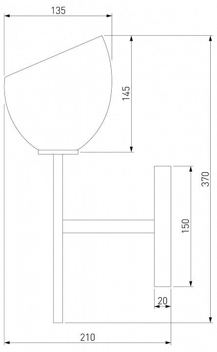 Бра eurosvet arrista 60130/1 хром