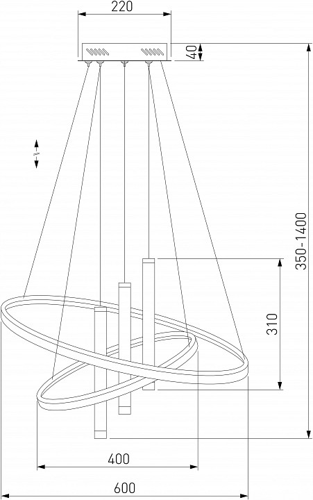 Подвесной светильник eurosvet stroke 90270/3 черный