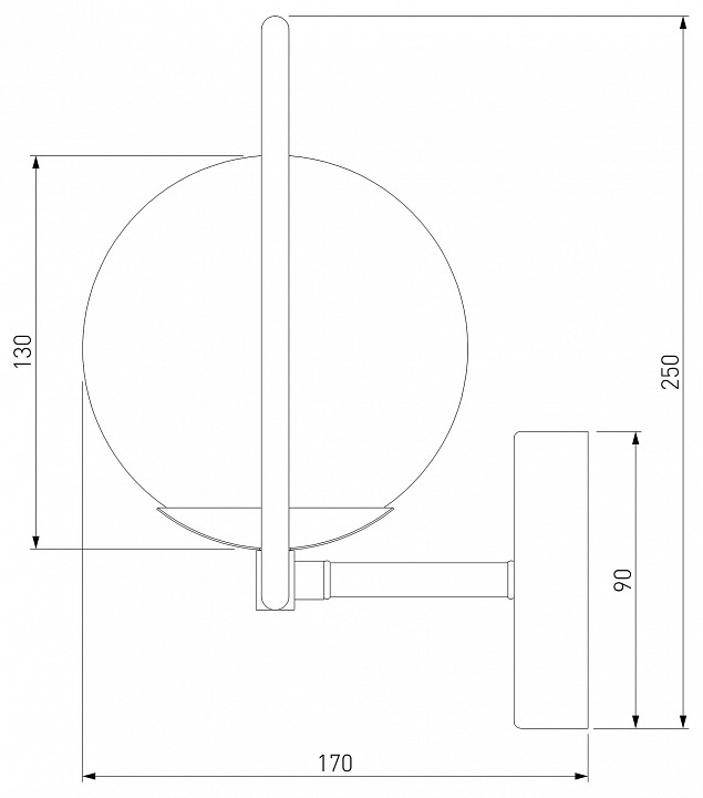 Бра eurosvet ringo 50289 хром
