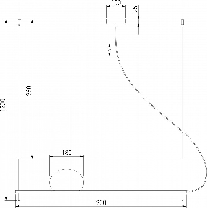 Подвесной светильник eurosvet stair 70145/1 черный