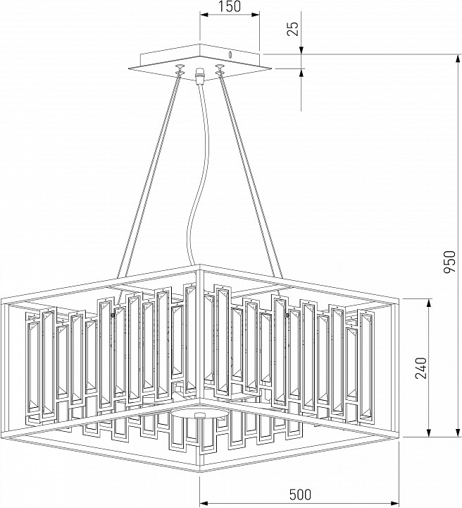 Подвесная люстра bogate's cella 377/6 strotskis