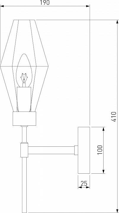 Бра eurosvet prism 60143/1 хром