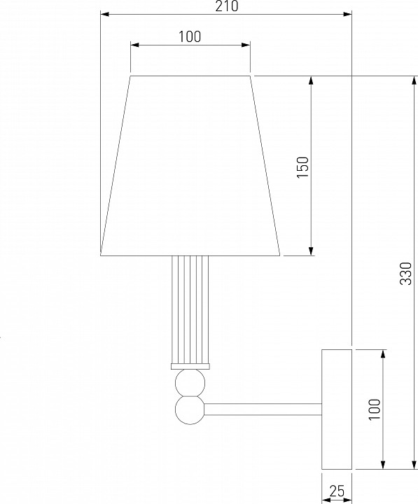 Бра eurosvet conso 60145/1 хром