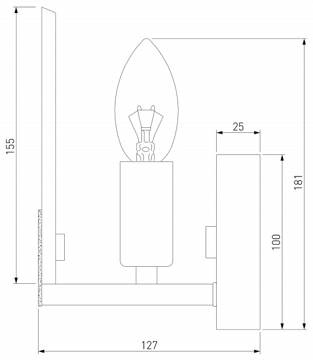 Бра eurosvet marble 60158/1 латунь