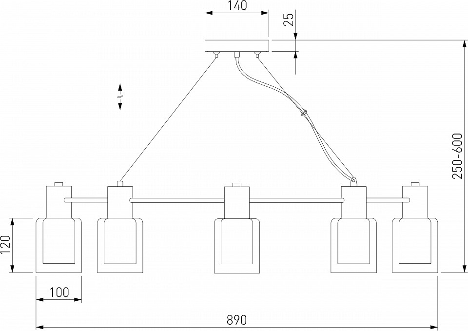 Подвесная люстра eurosvet notion 70219/8 черный/античная бронза