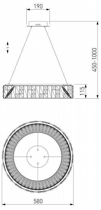 Подвесной светильник bogate's cliff 90373/1