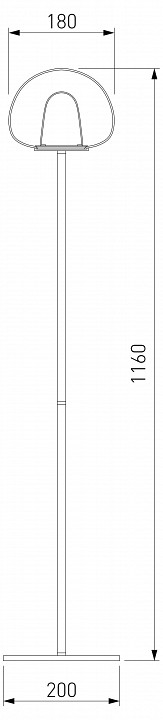Торшер eurosvet twice 90327/1 черный