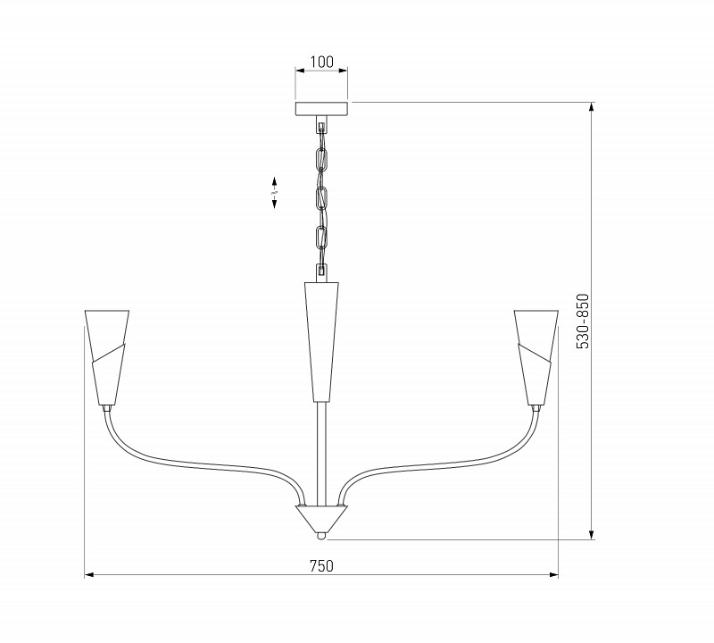Подвесная люстра eurosvet rhyton 60167/6 никель