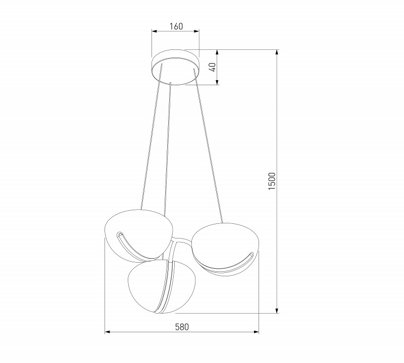 Подвесная люстра eurosvet emisfero 50083/3 led золото