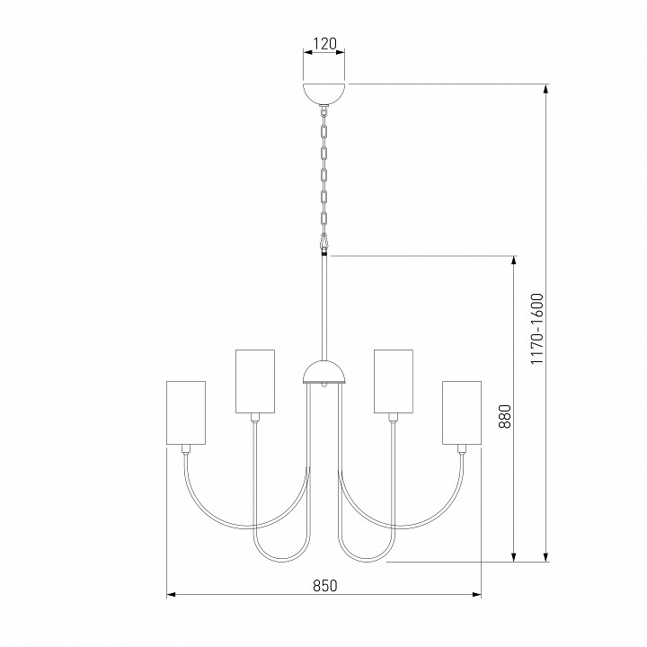 Подвесная люстра eurosvet abbey 60164/10 никель smart