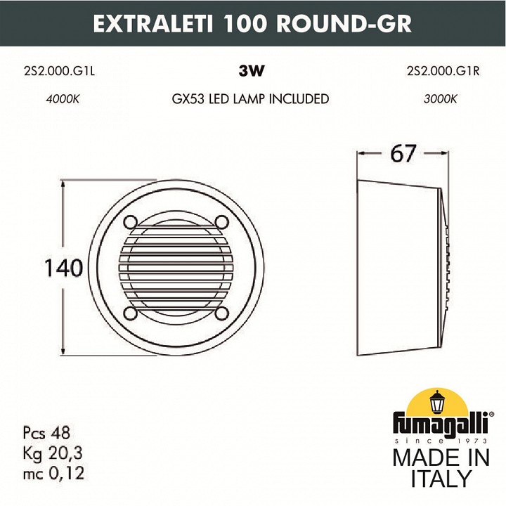 Накладной светильник fumagalli leti 2s2.000.000.lyg1l