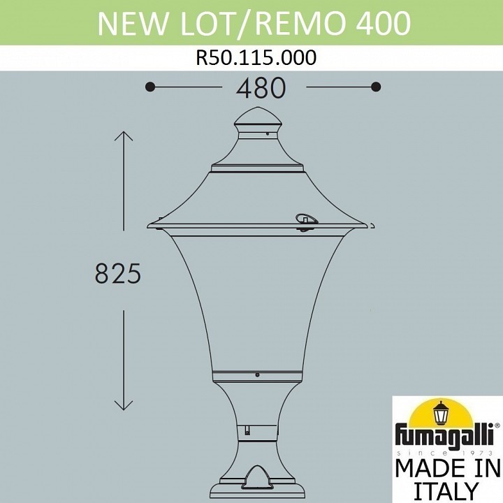 Наземный низкий светильник fumagalli remo r50.115.000.aye27