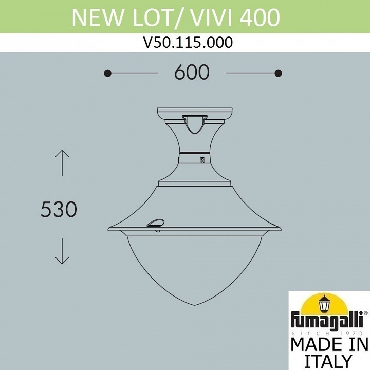 Светильник на штанге fumagalli vivi v50.115.000.lxh27