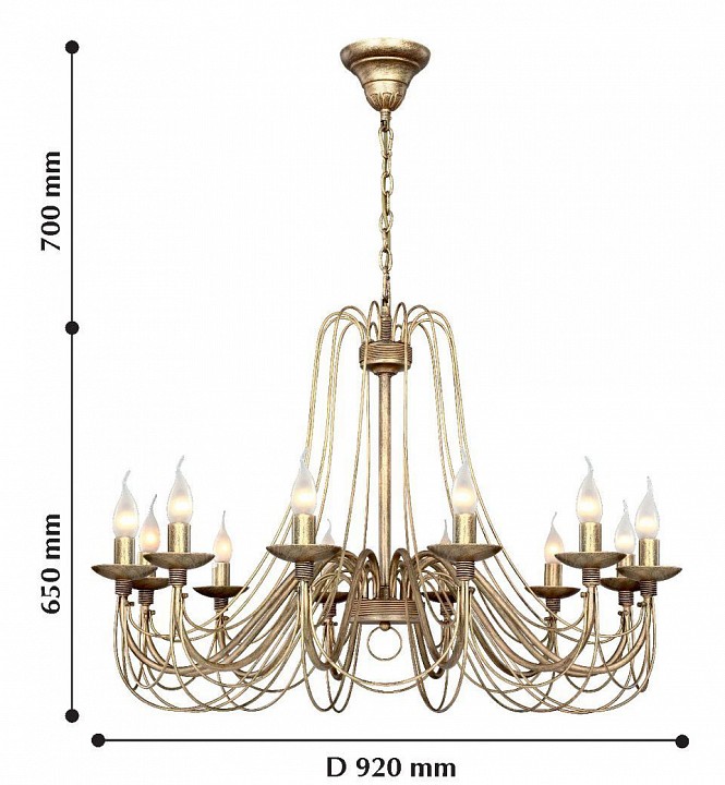 Подвесная люстра f-promo chateau 2163-12p