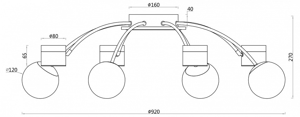 Потолочная люстра f-promo canvas 3096-8p