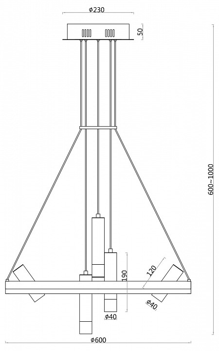 Подвесная люстра f-promo daur 3097-7p