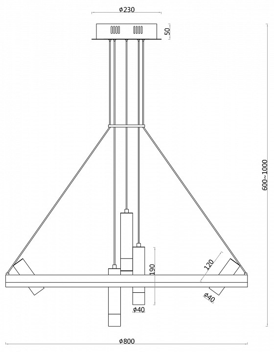 Подвесная люстра f-promo daur 3097-8p