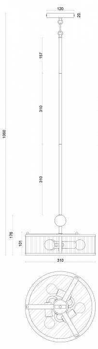 Светильник на штанге favourite radiales 3099-3p