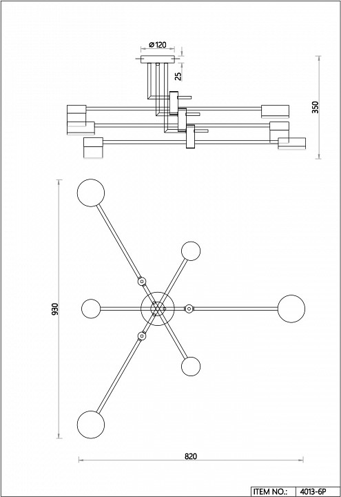 Потолочная люстра favourite modul 4013-6p