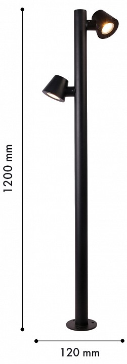 Наземный высокий светильник favourite bio 4744-2f