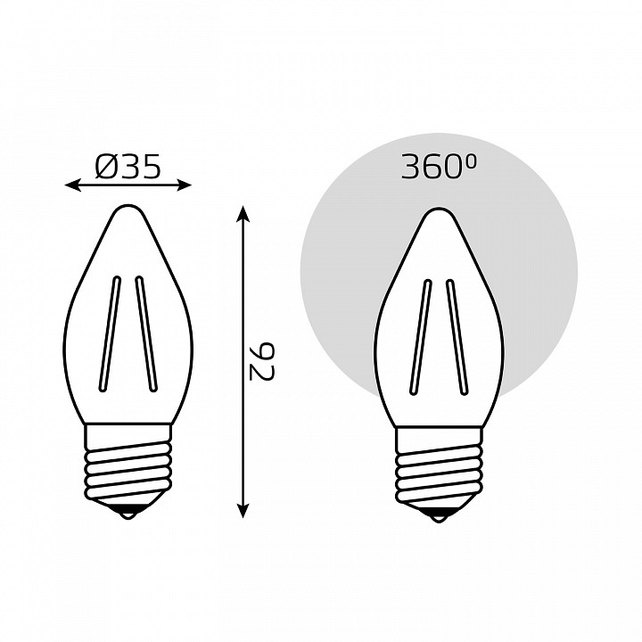 Лампа светодиодная gauss filament e27 11вт 2700k 103802111