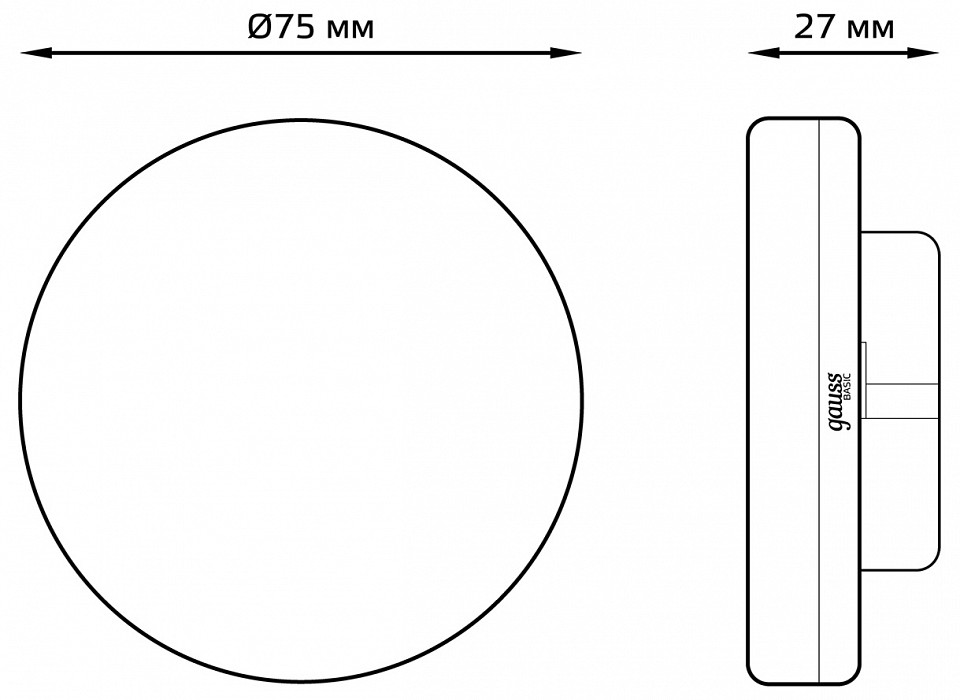 Лампа светодиодная gauss basic gx53 5.5вт 4100k 10849262