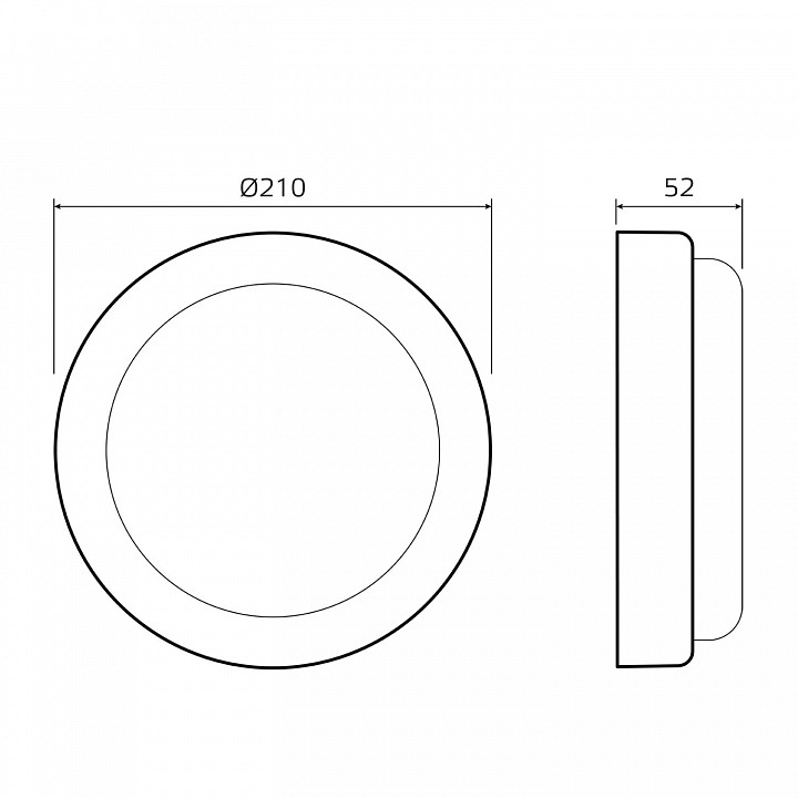 Накладной светильник gauss lite 126418230