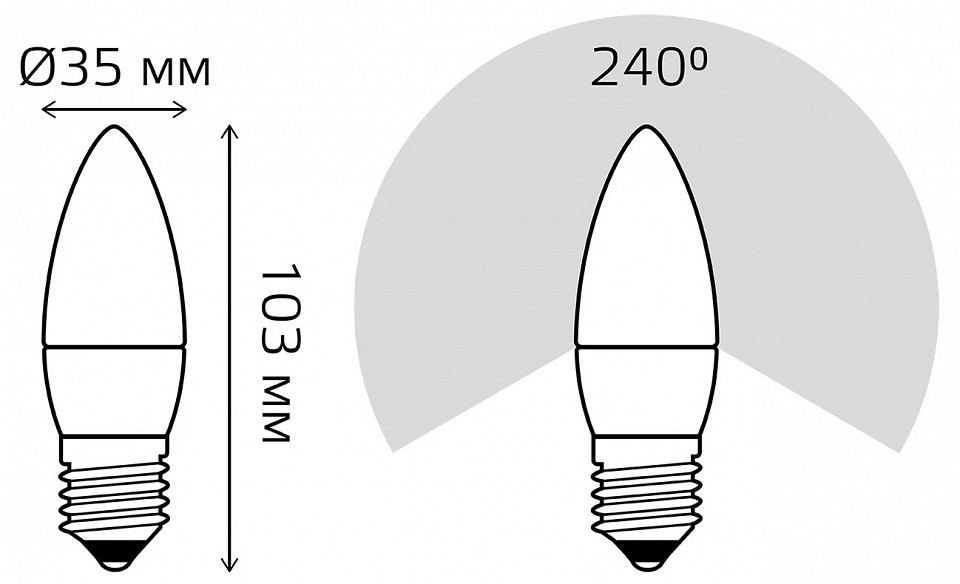 Лампа светодиодная gauss elementary e27 12вт 6500k 30232