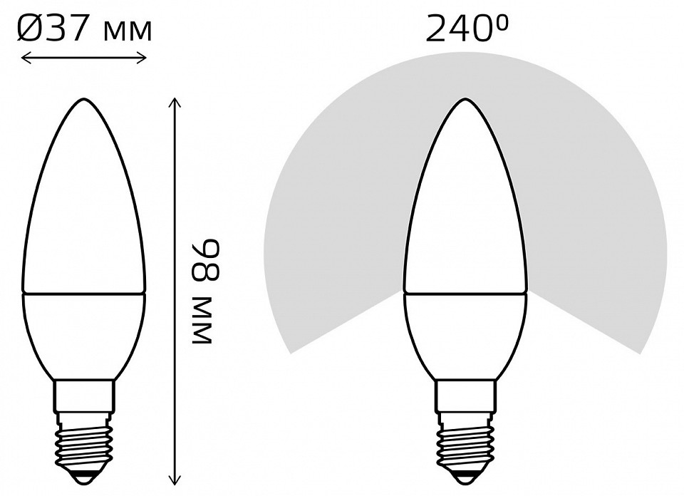 Набор ламп светодиодных gauss led elementary e14 7вт 3000k 33117t