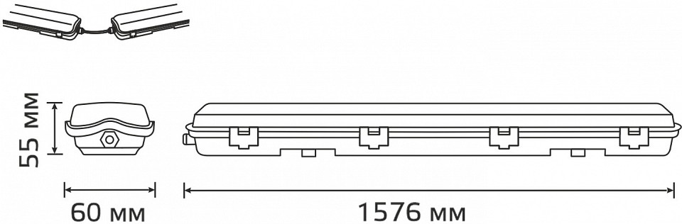 Накладной светильник gauss спп-т8-g13 lite 909437115