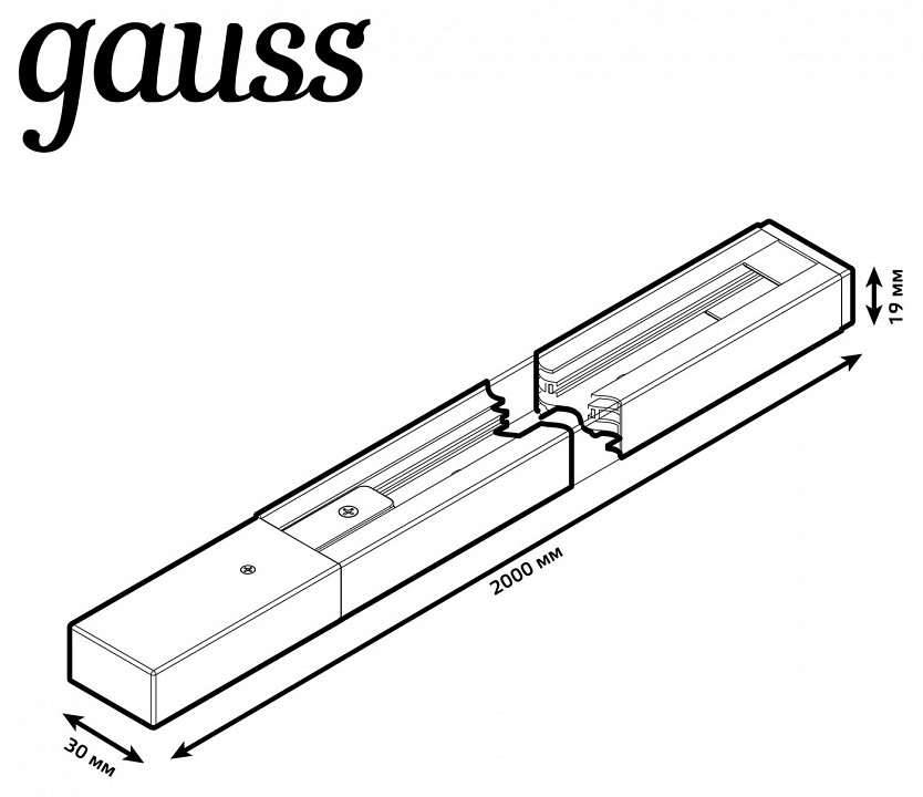 Трек накладной gauss tr tr104